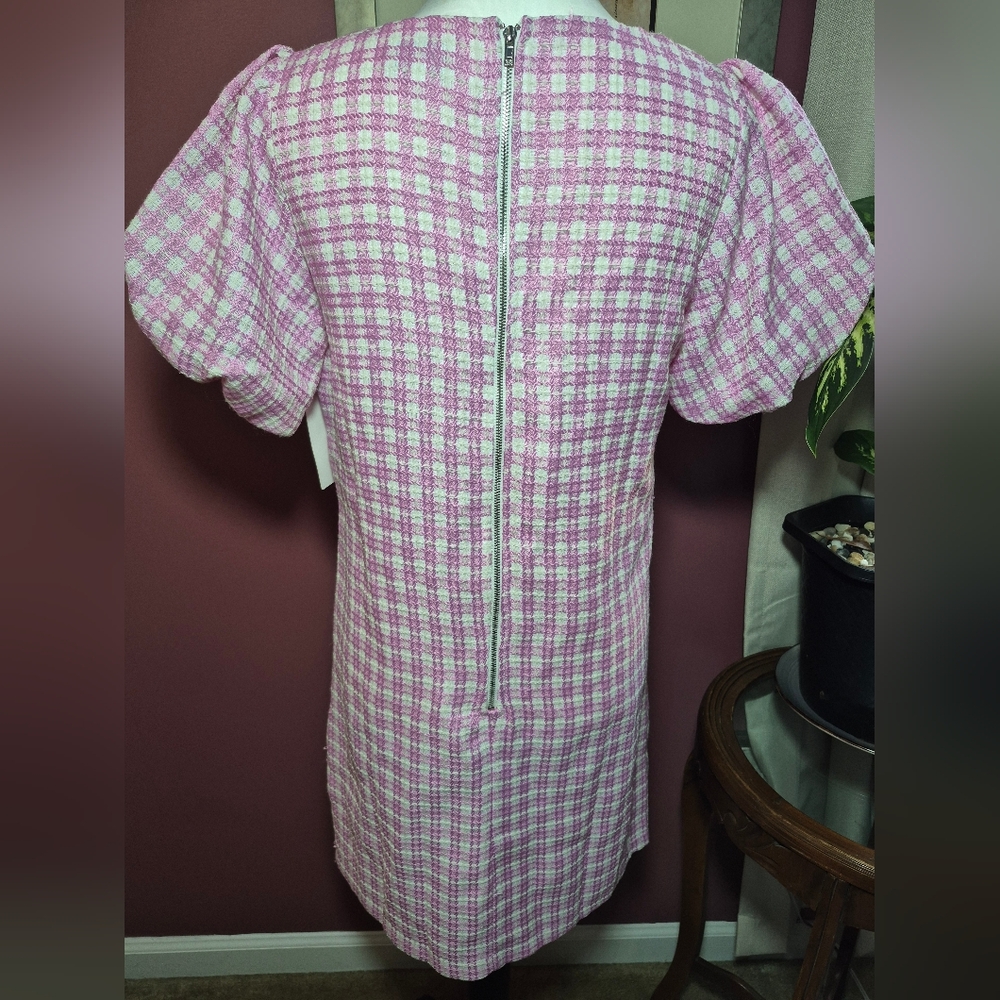 Aura Retro Style Pink Gingham Dress - Womens‎ Size Medium - Picture 4 of 6